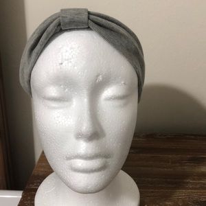 Grey handmade turban headband